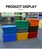 Wholesale Big Crate Price Plastic Storage Stackable Crate With Lid Attached Lid Tote Container