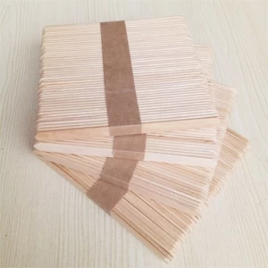 Wholesale Biodegradable Disposable Birch 114mm Wooden Ice Cream sticks Popsicle Carton