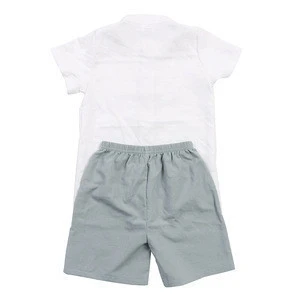 Wholesale boys shorts boutique kids clothing shirts baby outfits baby boy set