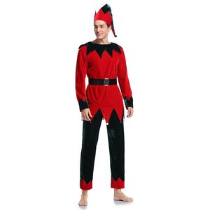 Wholesale Cheap Men Adult Christmas Elf Cosplay Costume For Party