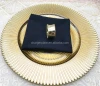 Wholesale Cheap Tableware Wedding Decoration Gold Glass Charger Plate Underplate