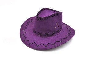wholesale child and adult cheap cowboy hat suede promotional cowboy hat