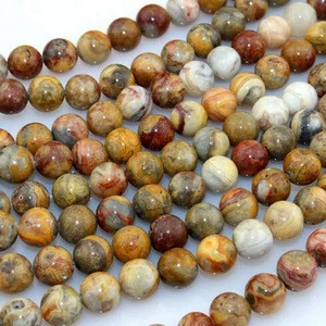 Wholesale China 10mm Round Smooth Crazy Agates Stone Beads For Jewelry