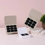 Wholesale cosmetic highlighter eyeshadow palette 4 9 colors square empty grids makeup eyeshadow container