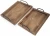 Import Wholesale Custom Breakfast Wood Tray Tea Food Serving Wooden Tray With Metal Handle from China