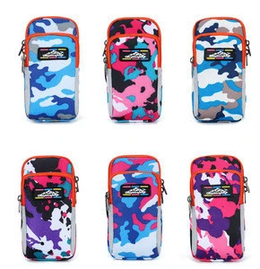 Wholesale custom fashion design nylon material cell phone arm bag for sports