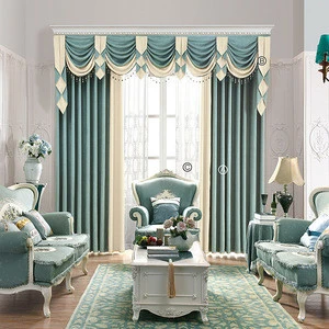 Wholesale Designer Elegant Decor Curtain with Valance  for Living Room Decoration