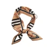 wholesale fashion stripes printed silk scarf for girls small spring hair scarf