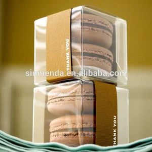 Wholesale Food Grade Pet Clear Plastic Chocolate Macaron Packaging Boxes