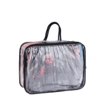 Wholesale handbag transparent pvc plastic quilt blanket packaging gift wrap tote bag