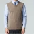 Import Wholesale high quality simple design warm solid v-neck knitted cashmere vest cashmere sweater for men from China