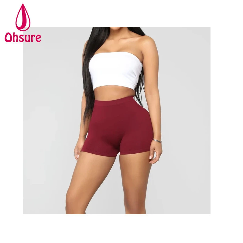 Wholesale high waist workout shorts fitness women brick red shape fitness yoga shorts