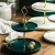 Import wholesale luxury gold rim green white 2 and 3 layers cake dessert plate from China