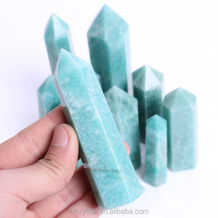 Wholesale Natural Crystal  Amazonite Point Factory Prices For Gift Decoration