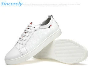 wholesale OEM new fashion genuine leather flat casual men shoes