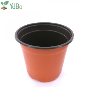 Wholesale outdoor plastic nursery planter pot, terracotta round cheap plastic flower pots