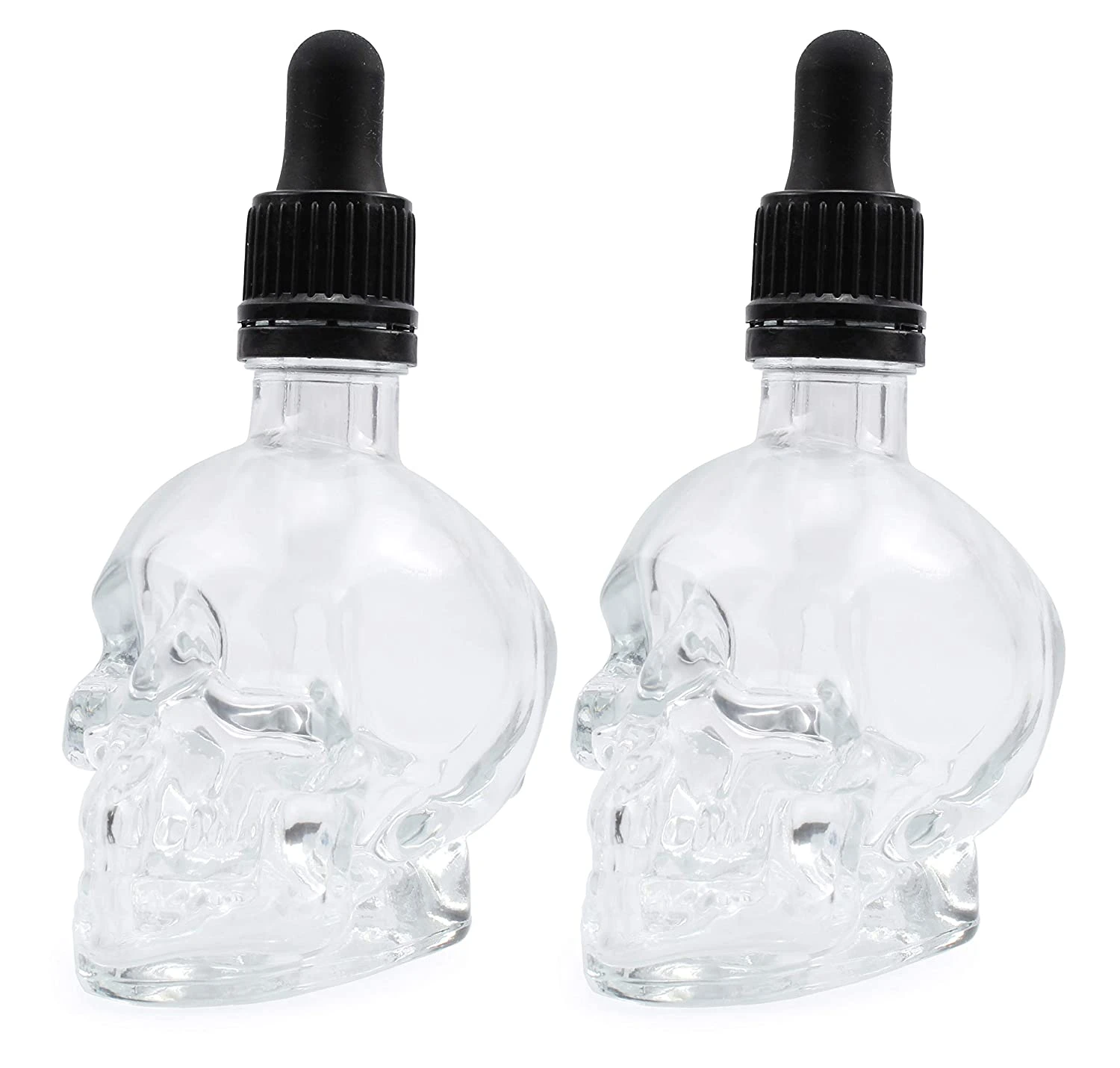 Wholesale Packaging Bottle Skull Shape Glass Bottle  Glass Dropper Bottle