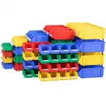 Wholesale Plastic Attached Lid tote crate, hard plastic moving box