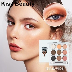 Wholesale Private Label Professional Cosmetic Make Up Glitter Eyeshadow Palette With Brush