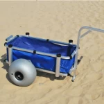 Wholesale Sale Four Wheel Beach Trolley Cart Tools Usage Light-Weight Aluminium Outdoor Fishing Cart