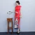 Import Wholesale Tang Suit Printed Chinese Traditional Dress Women Short Sleeve Cheongsam Qipao from China