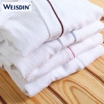 Wholesale white unisex luxury 100% cotton quilted Spa robe shawl collar waffle hotel bathrobe