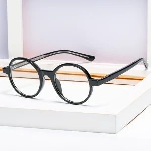 Wholesales in stock TR90 Round glasses computer spectacles anti blue light blocking eyeglasses
