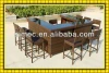 wicker rattan bar furniture set