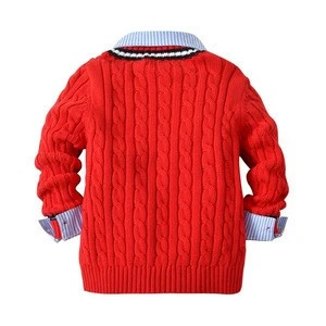 Winter Baby Boys Girls  Sweater  V - Neck Sweater Knitted Pullover Sweater