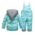 Import Winter Baby clothes set fleece lined with jacket and bib overall Girls Snow Wear Baby Coat from China