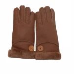 Winter Gloves Women Sheepskin cashmere Fur Warm Gloves Ladies Full Finger Fashion Genuine Leather mitten Five Finger gloves