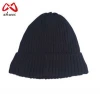 Winter Ribbed Knit 100 Cotton Blank Beanie Hat