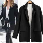 Women England Style Suit V-neck Oversized Blazer Workmanship Ladies Office Uniform Suit High Quality Blazer Suit