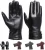 Import Women Luxury Lambskin Genuine Leather -winter  Warm Touch Screen Dress Driving Gloves with strips and button decorations at Cuff from Pakistan