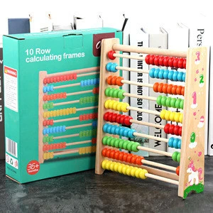 Wooden Abacus Educational Toys Children 100 Beads Abacus Montessori Learning Math Toy Numbers Counting Calculating Frame
