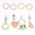 Import Wooden Baby Teethers, Non-toxic Sense Sensory Toys Baby Infant Toys PEACH,WOOD Wholesale 4 PC ASTM EN71 MKA2022BU Accepted from China