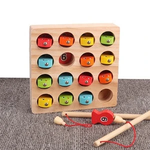 Wooden Magnetic Fishing Toys for Kids