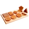 Wooden Shape Puzzle Waldorf Toy Wood Montessori Educational Puzzle Toys