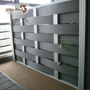 Woven style New Type Wood Plastic Composite Barriers Green building materials cheap yard wood plastic fence