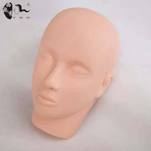 XISHIXIUHAIR FACTORY Offer Beauty Clubs Pro Training Mannequin Flat Head Practice Make Up Eye Lashes Eyelash Extensions