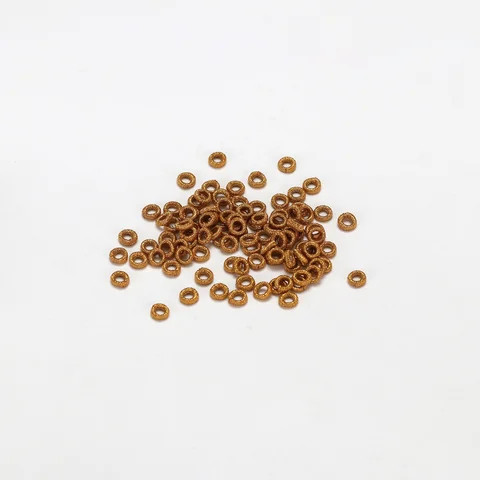 XQ-G Gold Silver Color Spacer Beads 1.2~5mm Jewelry Accessories Nylon Polyester Golden Colorful Ball Handmade Bracelet