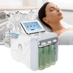 YanYi Portable 6 in 1 Korea Aqua facial machine h202 small bubble oxygen jet 6 in 1