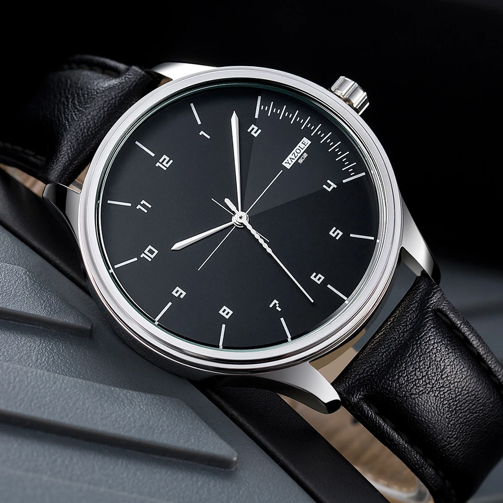 YAZOLE Z 502 Hot sale China Factory Wholesale Simple Mens watch with custom logo reloj quality quartz watches leather wristwatch