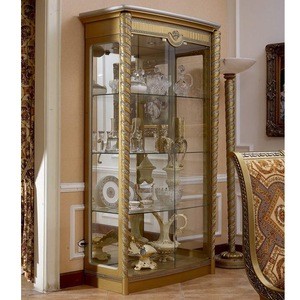 YB16 Luxury French Louis XV golden Buffet Sideboard Cabinet/ Antique dining room Cabinet With Mirror