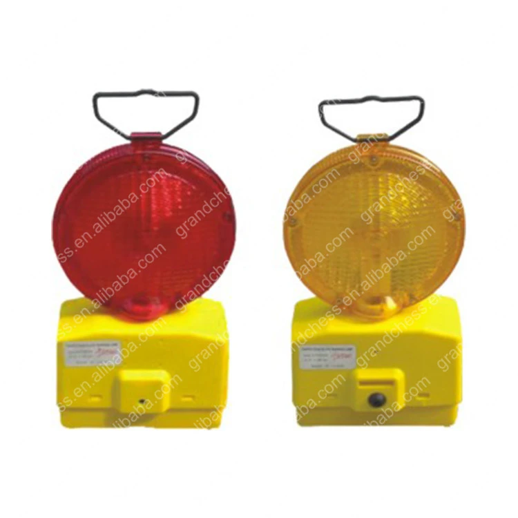Yellow flashing battery powered led warning traffic light