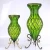 Import YG 0053 water plant classical european style floor metal wire big tall flower glass vase from China