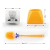YiJia hot sale yellow cheap cleaning tool plastic stand toilet brush holder