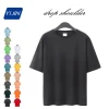 YIJIN Hip Hop Clothing Men 200g 100% Cotton Custom dark gray Colors Oversize T-shirt