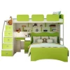 youth bedroom furniture  Bright color  Unique modeling kids loft bed Children  wood bunk bed  with desk