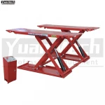 YuanMech L7100 customized color Portable Automotive Low Mid Rise low profile 1100mm 3 ton Scissor Car Lift